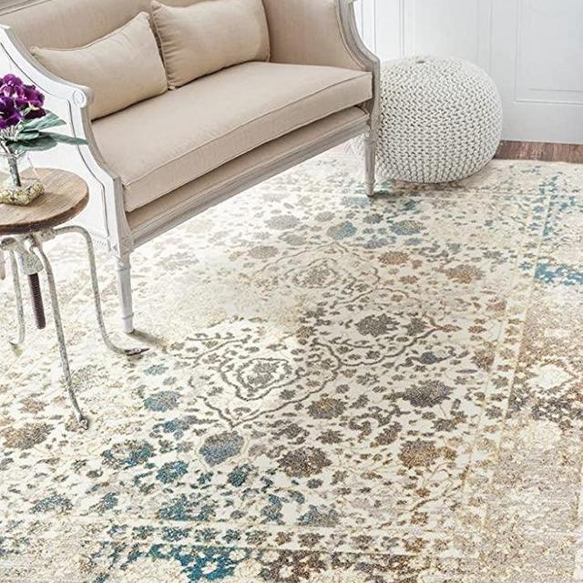 6495 Distressed Cream 5 x 7 Area Rug Carpet Large