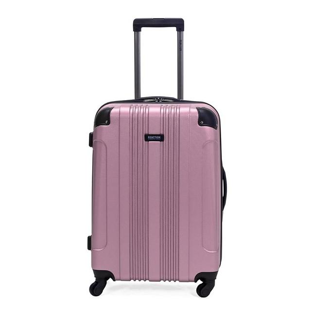 Kenneth Cole REACTION Out of Bounds Lightweight Hardshell 4-Wheel Spinner Luggage, Blush, 24-Inch Checked