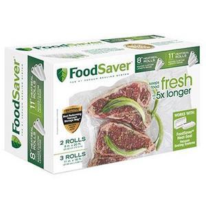 FoodSaver 8" and 11" Vacuum Seal Rolls with BPA-Free Multilayer Construction for Food Preservation, Multipack