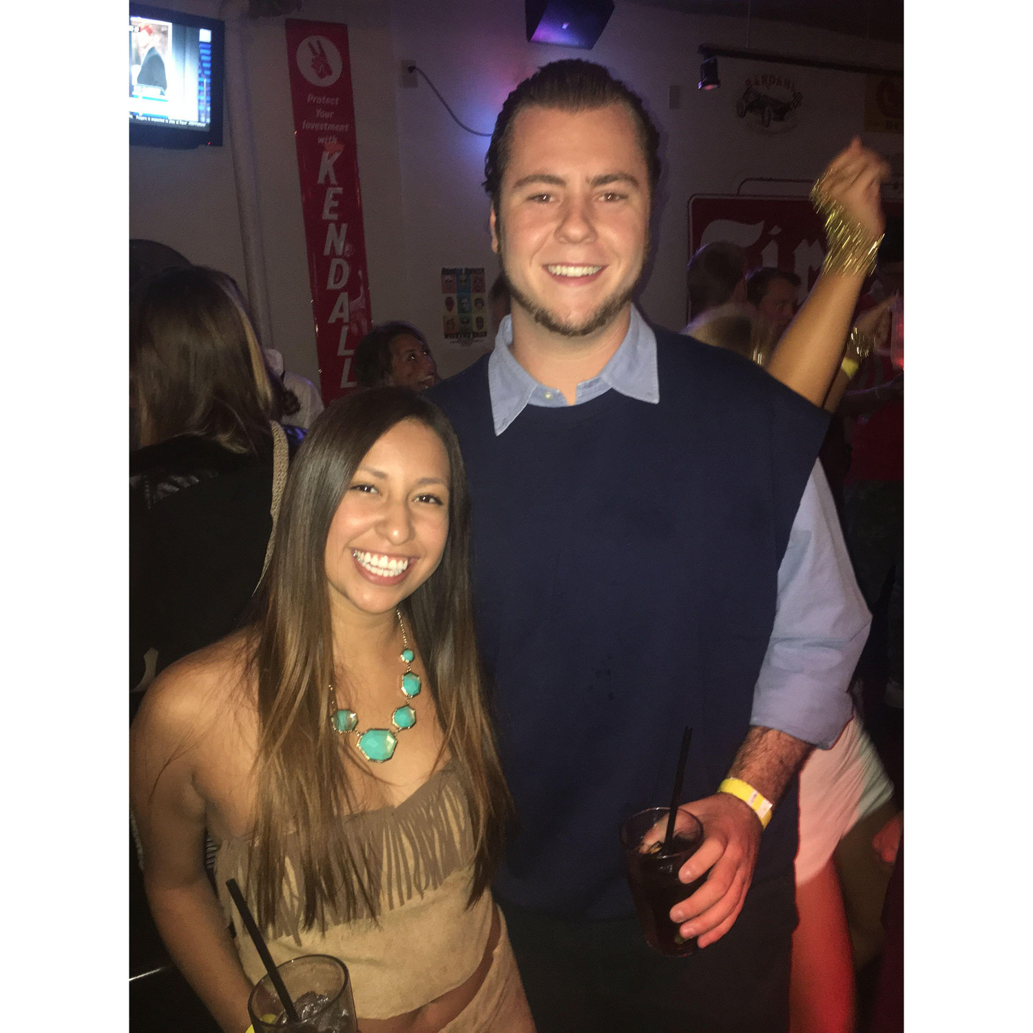 2016 - Halloween party dressed as Pocahontas and Captain John Smith (not our best look :))