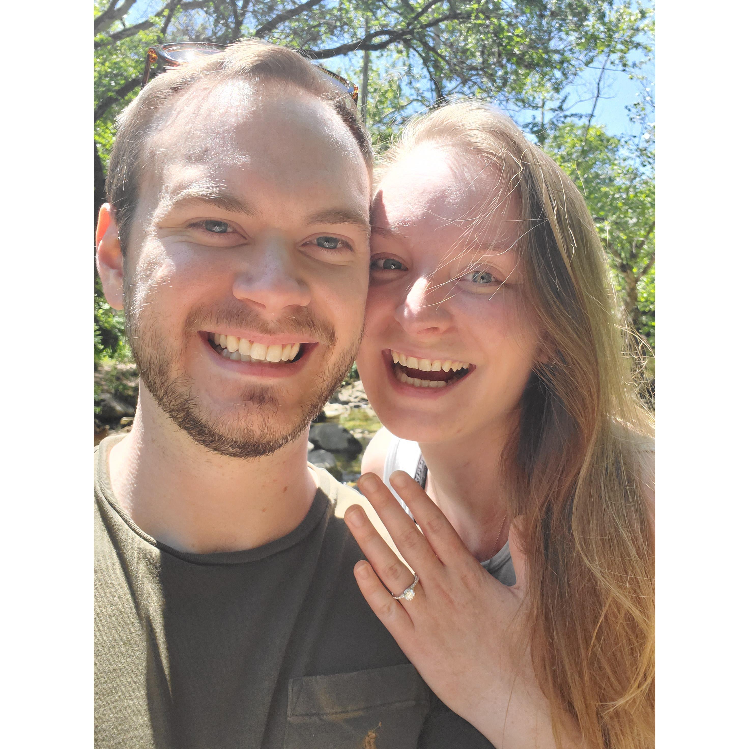 Taken right after Sam proposed!