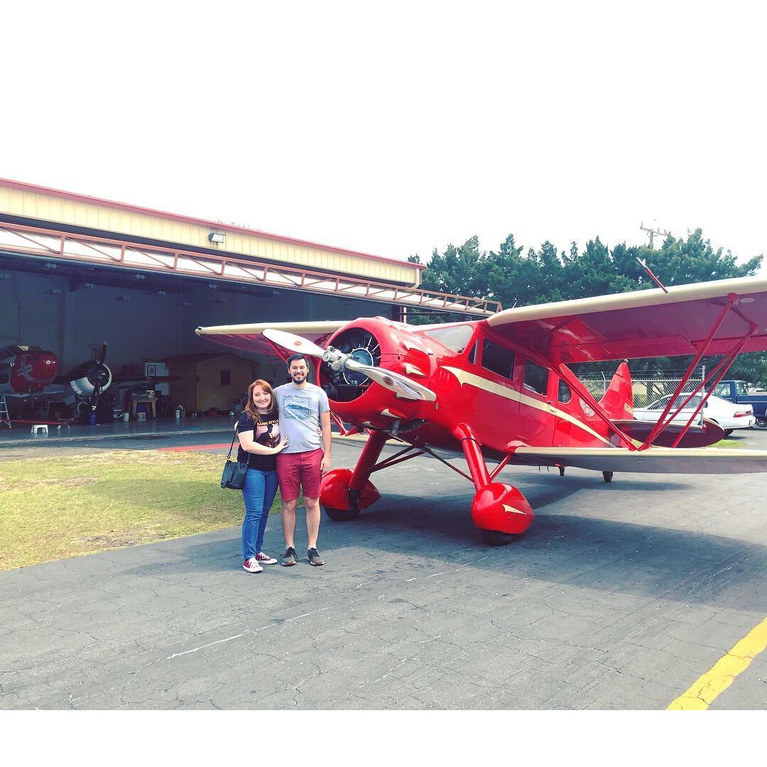 Biplane tour over St. Augustine celebrating 6 years together!