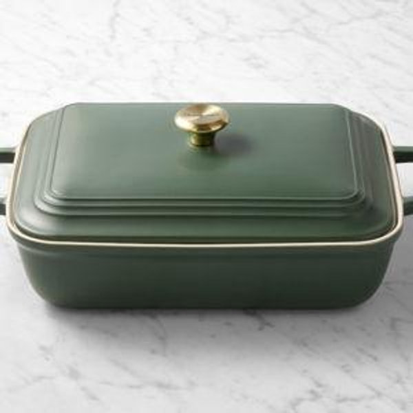 Le Creuset San Francisco Stoneware Rectangular Covered Baker, 4-Qt.