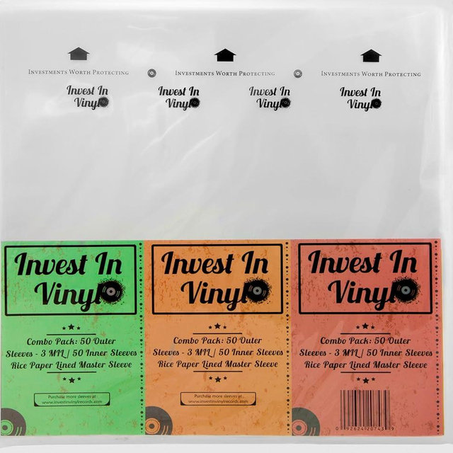 100 LP Sleeves Combo Pack - 50 Outer & 50 Inner Sleeves for 12" Vinyl Records - Protect Your Collection - Invest In Vinyl