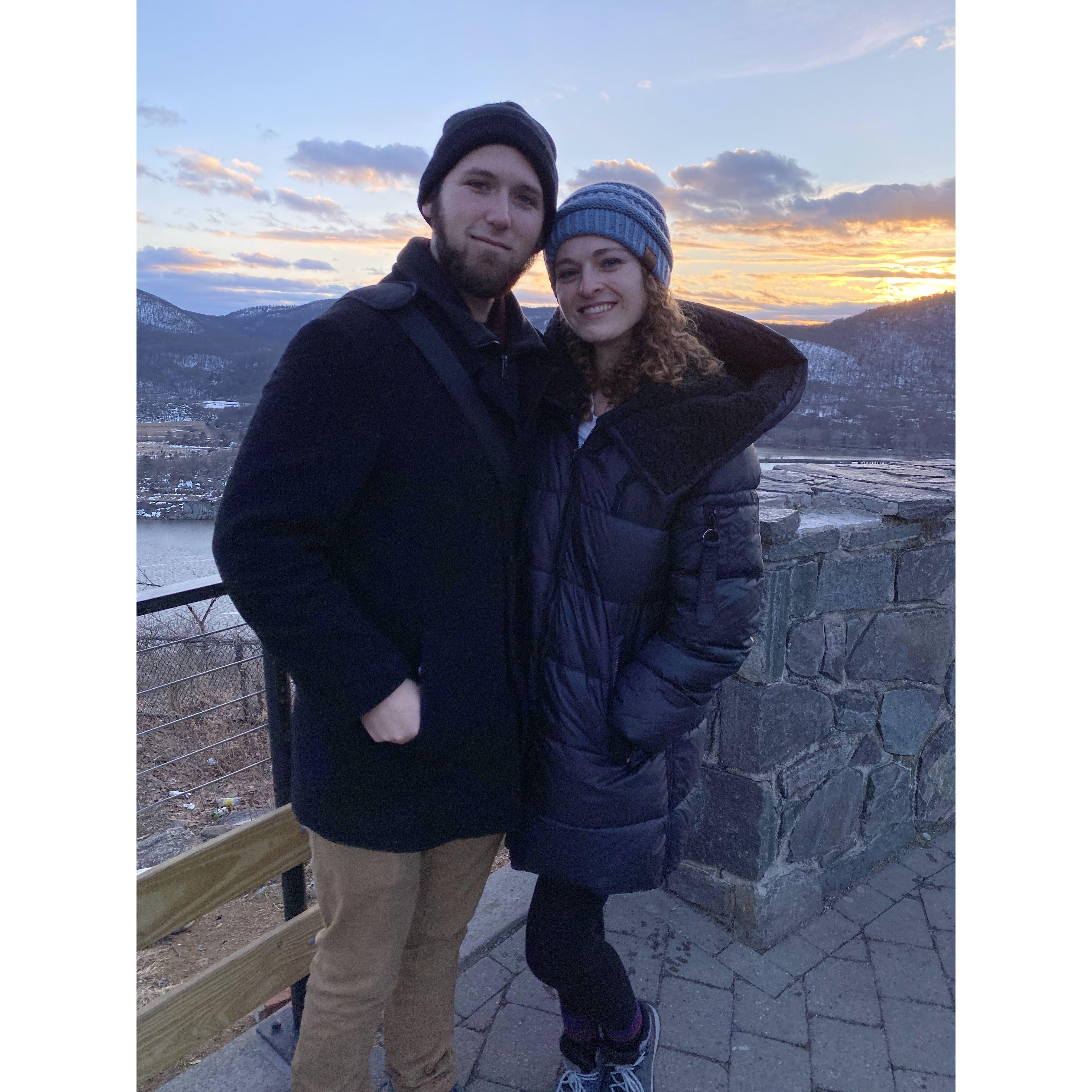 Sunset after hiking Sam's Peak in New York.