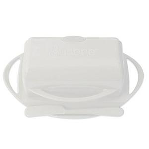 Butterie™ Flip-Top Butter Dish with Spreader in White