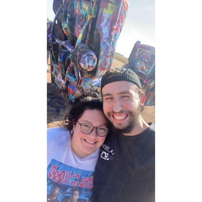 Brice and I at Cadillac Ranch in Texas!