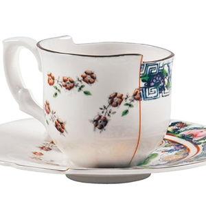 Seletti Taza de té de porcelana Hybrid-Zenobia con platillo