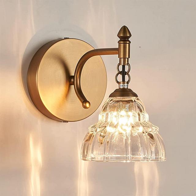 OFFDARKS Bathroom Vanity Lights Matte Brass Vintage Vanity Lighting Fixtures Over Mirror Wall Sconces Modern Wall Lights for Bedroom Dining Room Powder Room Living Room Stair Corner