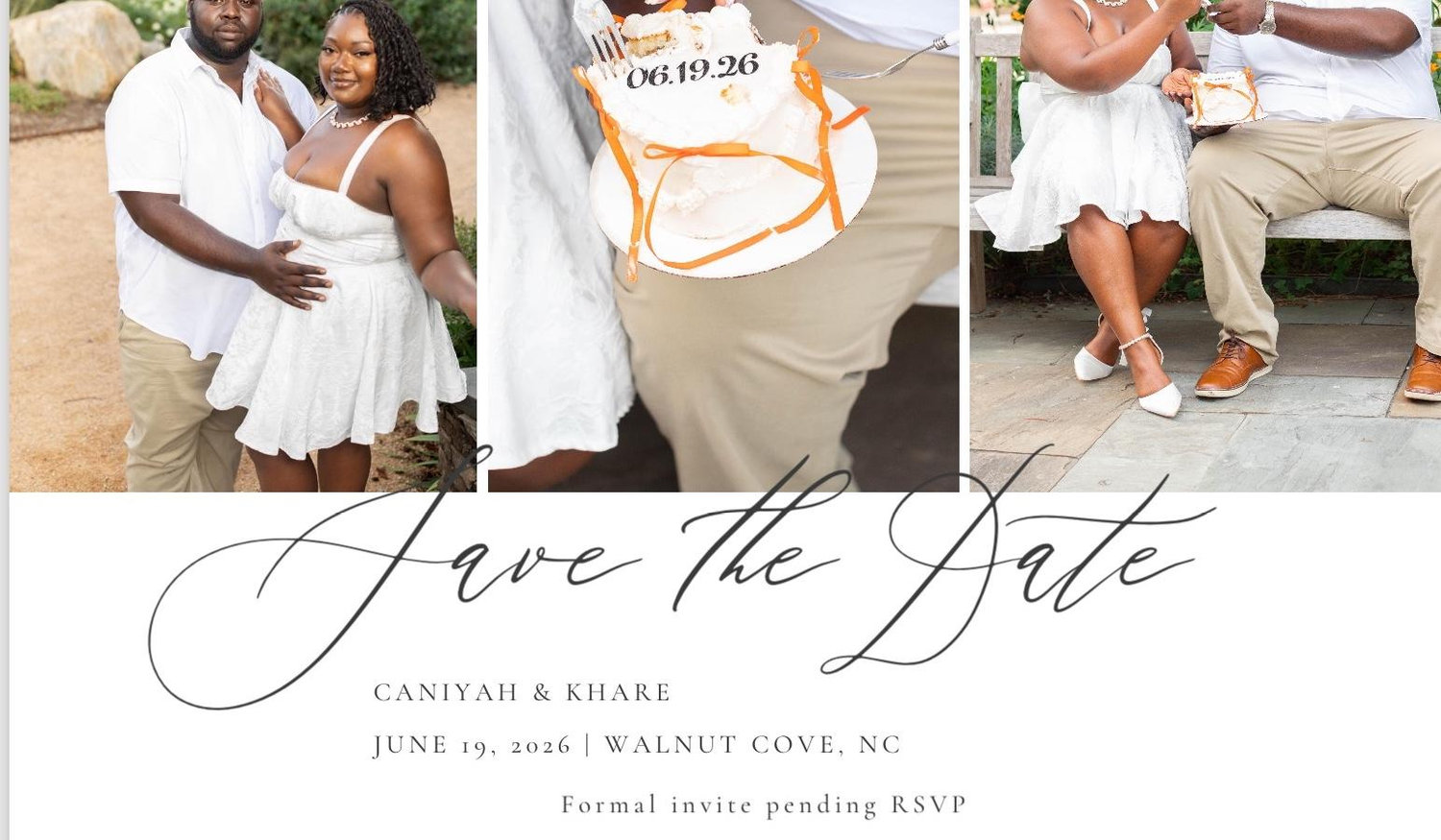 The Wedding Website of Caniyah Williams and Khare Elam