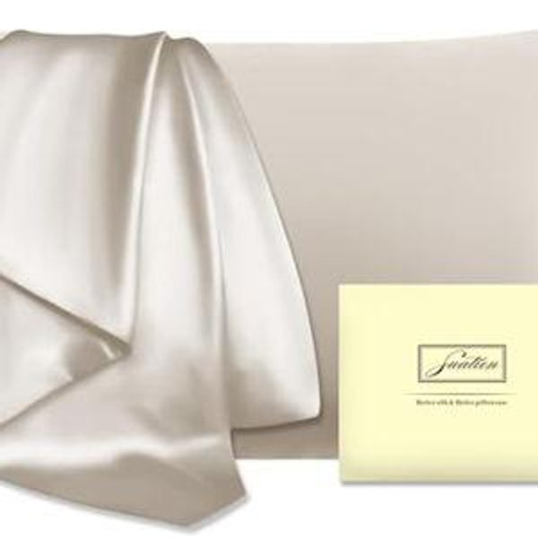 Beige Silk Pillow Case (Queen)