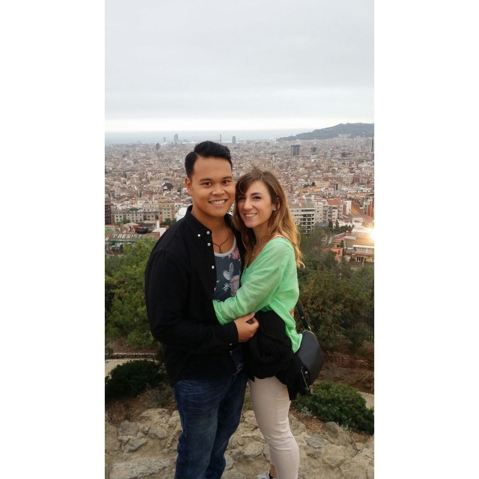 Our first picture together, on our second date. Barcelona, Spain - November 2016