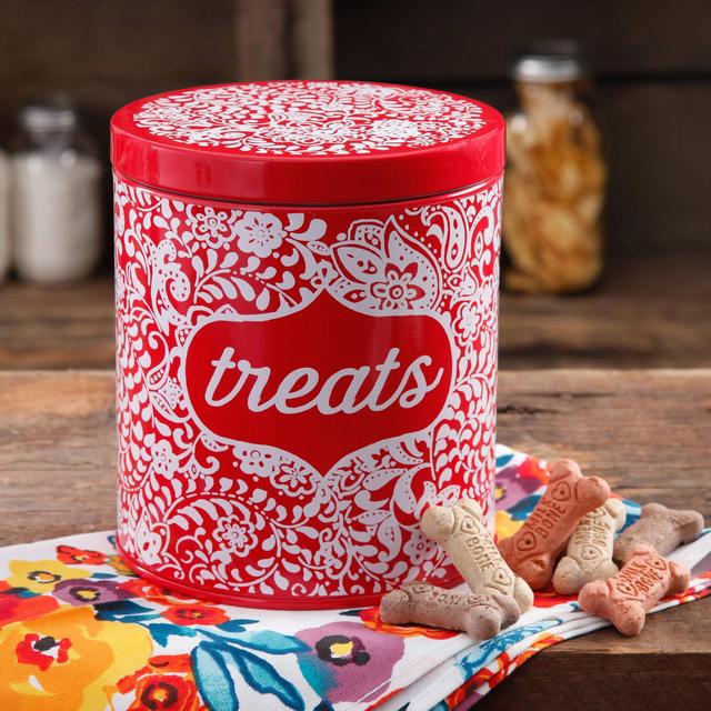 The Pioneer Woman Flea Market Dots Treat Jar, Blue