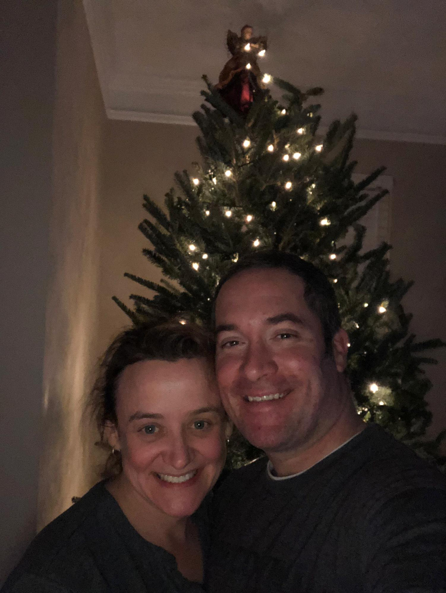 Our first Christmas together ❤️ Ask Kyle how he got the tree into our townhouse, an interesting story.