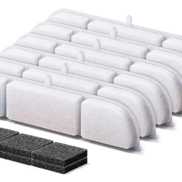 DownyPaws 6 Packs Replacement Filters for Battery Operated Cat Water Fountain DPWFP6, 3 Months Set of Replacement Filters