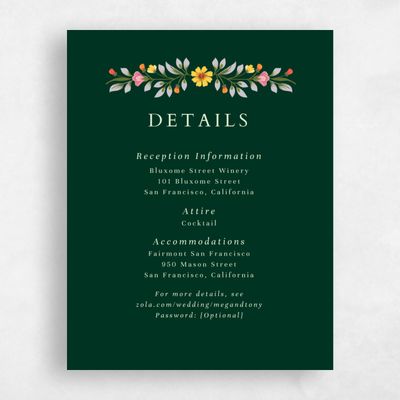 Dark Forest, Green Wedding Enclosure - Blume