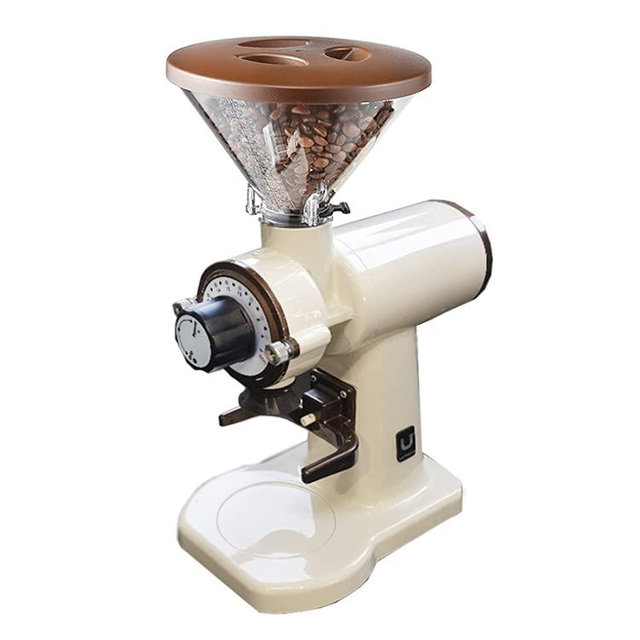Urbanic 070s Electric Coffee Grinder (110~220v) / flat Titanium burr 60mm / 20 steps can be set (Beige) / (Made in Korea)