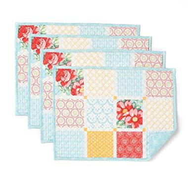 The Pioneer Woman Diamond Patchwork Placemat, Pack of 4, 14 in X 19 in