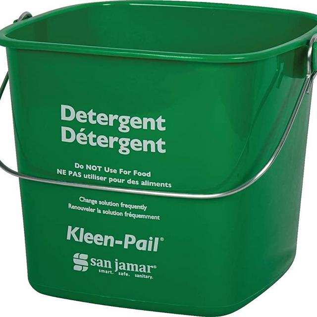 Small Green Detergent Bucket - 3 Quart Cleaning Pail - Set of 3