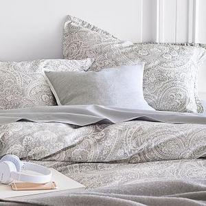 Vanessa Printed Tencel® Duvet Cover - Gray
