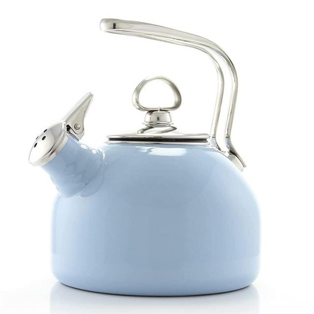 Chantal Classic Enamel on Steel Harmonica Whistling Teakettle, 1.8 quart, Glacier Blue, 37-18S BQ