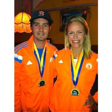 APR. 2014 - completed the Boston Marathon together. Celebrating at the Pour House with both our families.