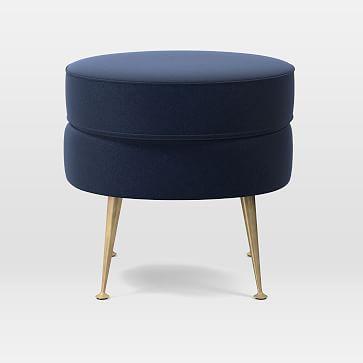 Pietro Mid-Century Round Ottoman