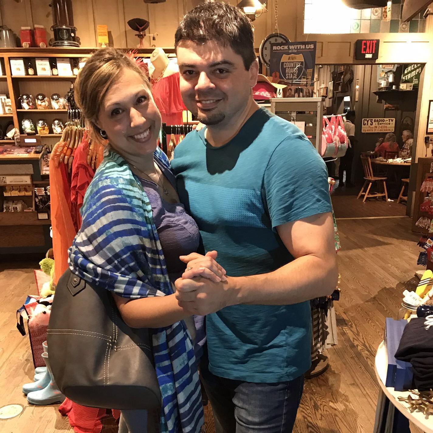 Celebrating Tanya's first Cracker Barrel experience with a dance :)