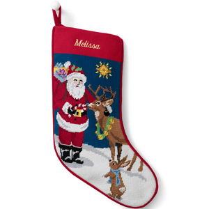 Needlepoint Personalized Christmas Stocking