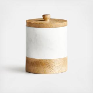 Canister with Wood Lid