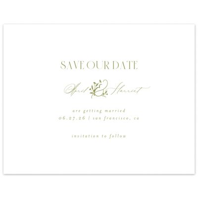 Marsh Green Wedding Digital Save the Date - Olmo Landscape