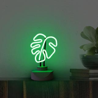 Monstera Leaf Neon Table Light