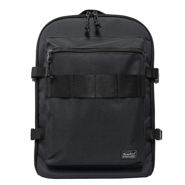 Rangeland Lightweight Travel Backpack Hiking Daypack Laptop Bookbag, 17L Carry-on Personal Item Weekender Overnight Bag Unisex, All Black