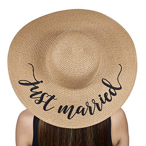 The Chic Soul Beach Floppy Straw Hat for Bridal Shower Gift Bachelorette Party
