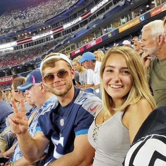 August 22, 2019 - Our first Titans game together! Zach definitely converted me to a Titans/Preds fan over the years.