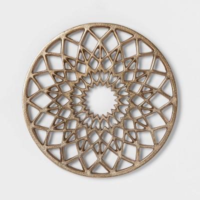 Cravings by Chrissy Teigen 8.5" Round Aluminum Trivet - Gold