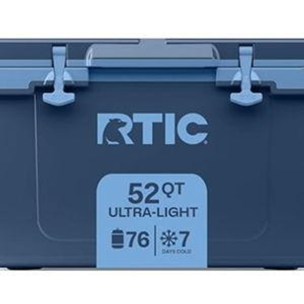 RTIC Ultra-Light 52 Quart Hard Cooler Insulated Portable Ice Chest Box for Beach, Drink, Beverage, Camping, Picnic, Fishing, Boat, Barbecue, 30% Lighter Than Rotomolded Coolers