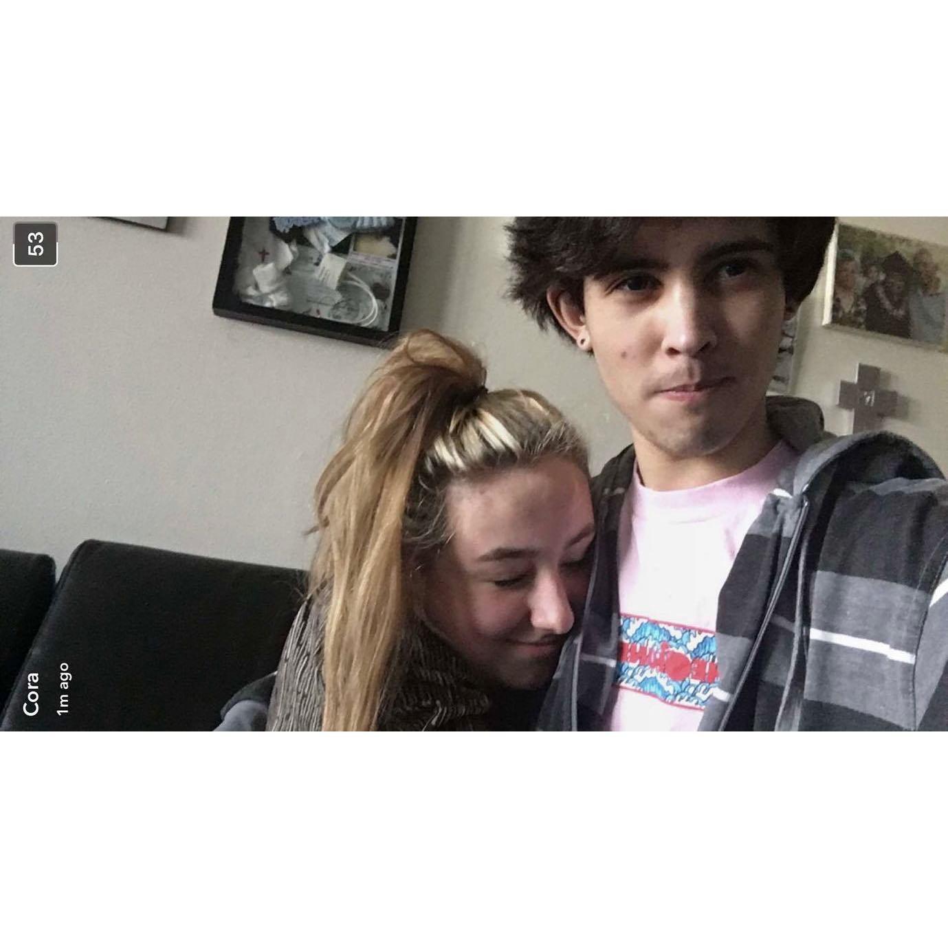 Our very first selfie, what nerds.