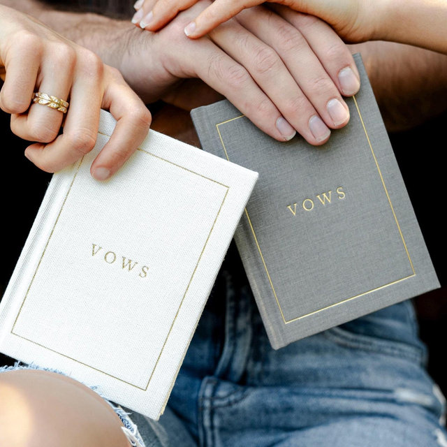 Vow Books as Engagement Gift for Bride | Wedding Keepsake for Vow Renewal | Couples Gift | Wedding Gift Basket | Vow Booklet Wedding Decor