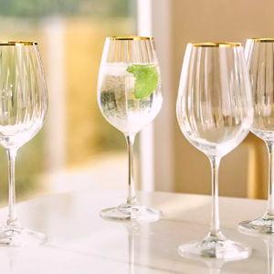 Waterfall Wine Glasses, Set of 4
