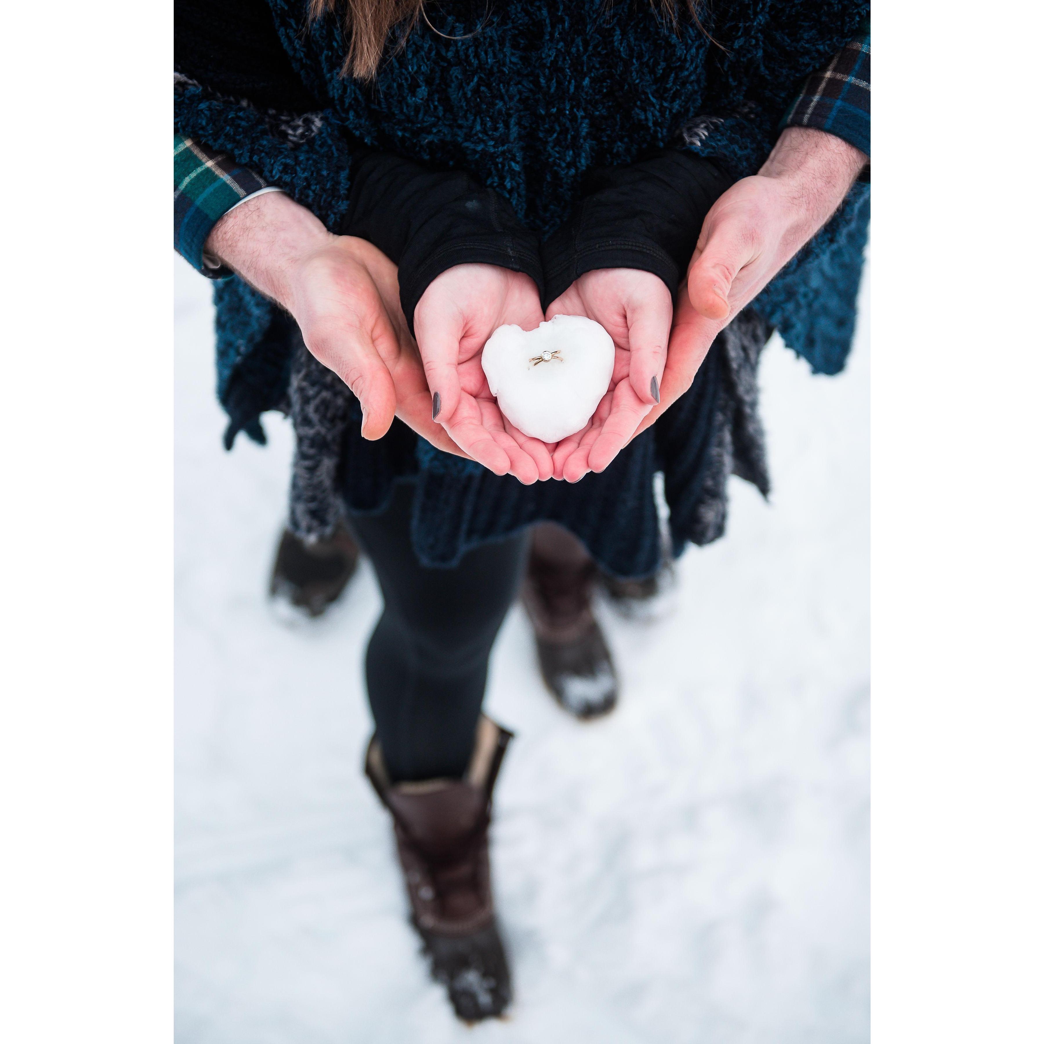 Engagement photos taken at the Outdoor Center, where our reception will be held.