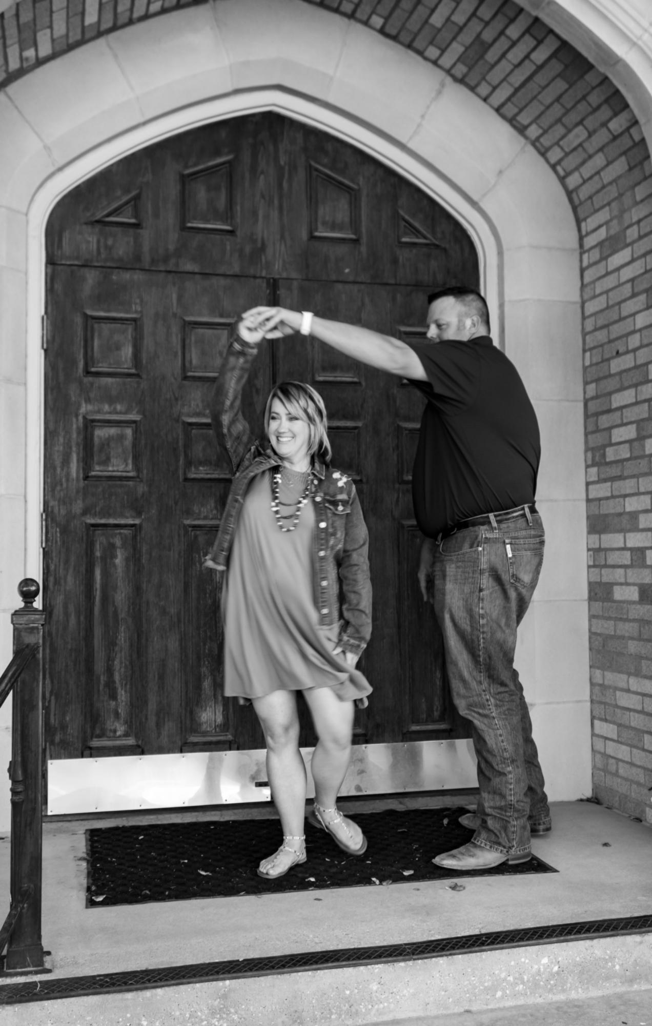 JP twirling me around
