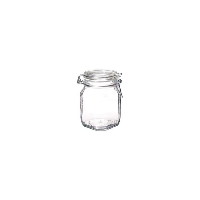 Bormioli Rocco Fido Clear Glass Jar with 85 mm Gasket, 1 Liter