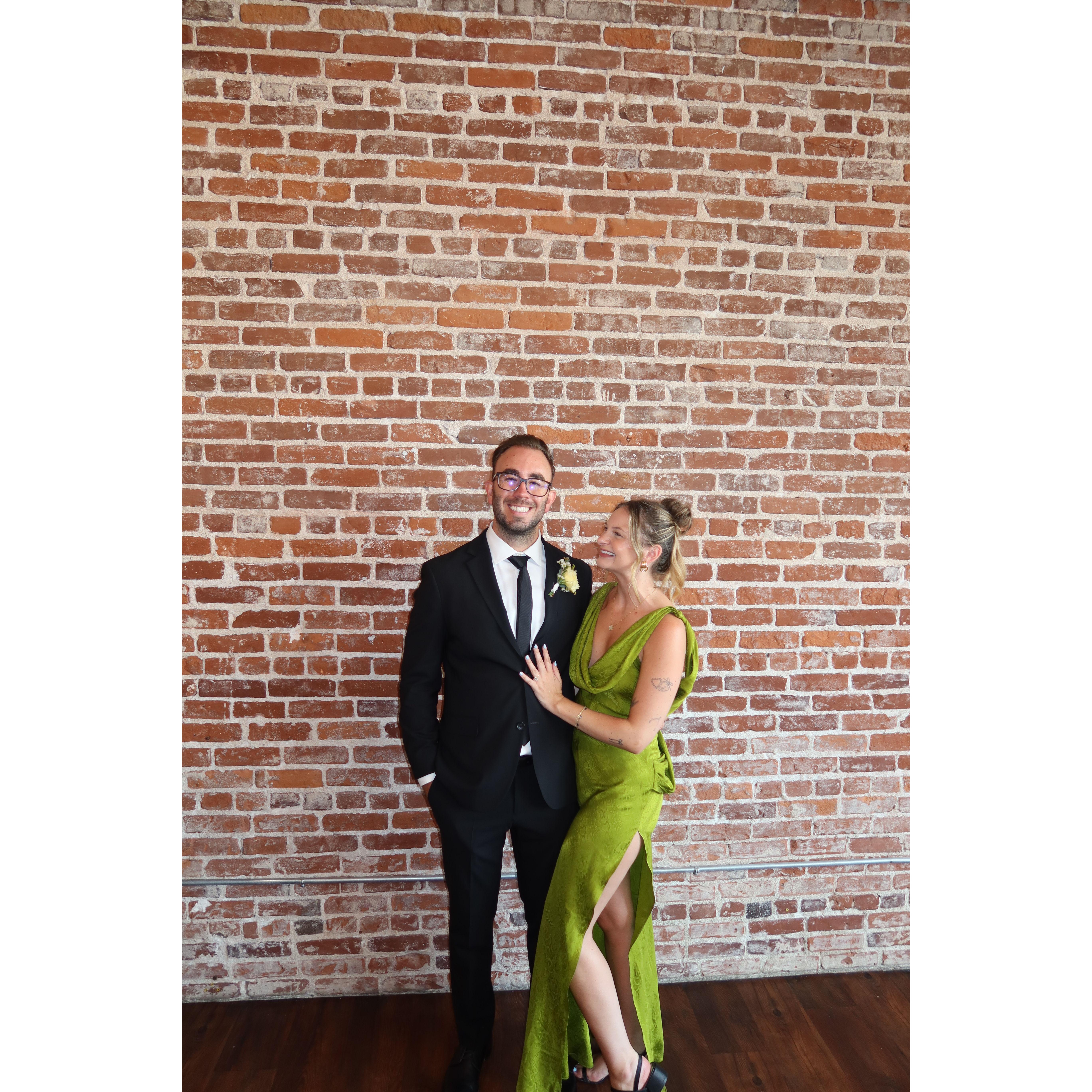 At our first wedding together