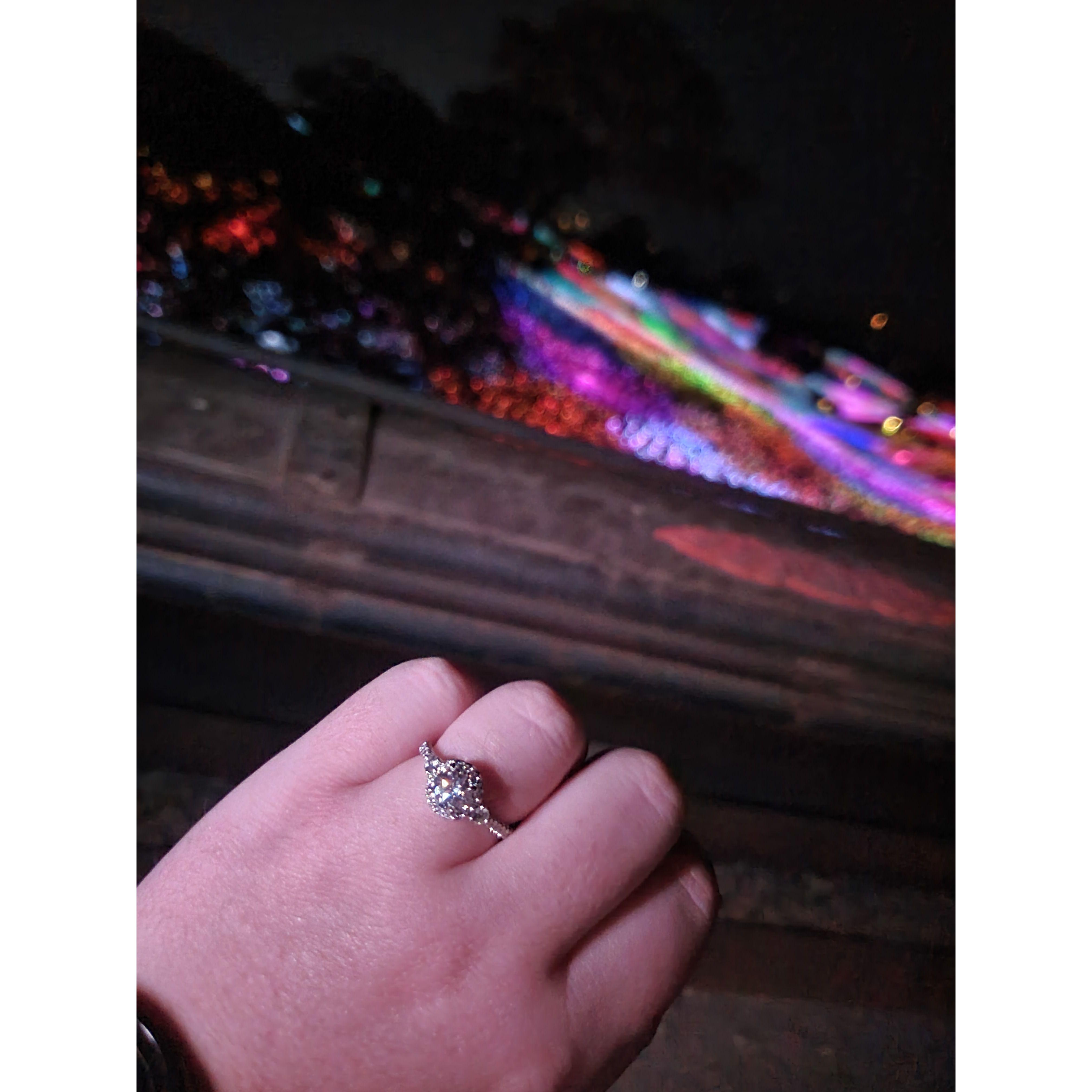Immediately after Chrissy said "YES!"