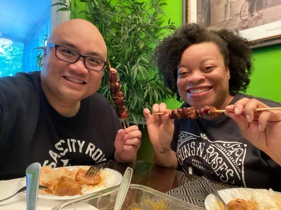 Shatonda’s first time trying Filipino food. Tita Noemi makes the best food!