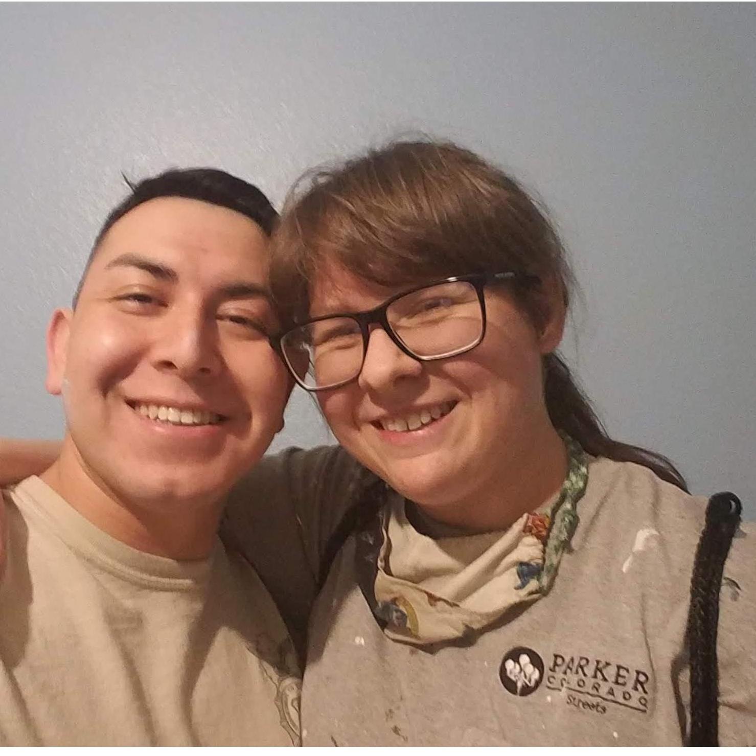 Phil bought a house and Megan helped paint the rooms