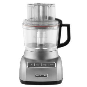 KitchenAid RKFP0922CU Food Processor with ExactSlice System 9-Cup, Contour Silver, (Renewed)