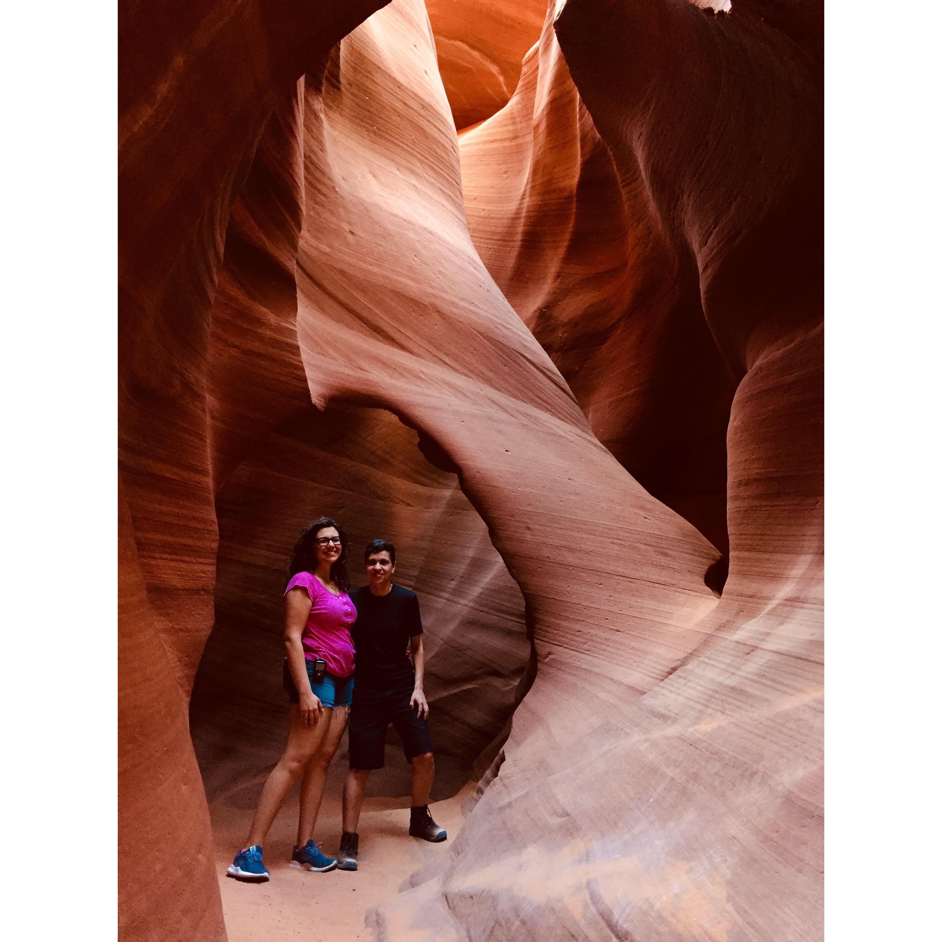 Antelope Canyon, AZ on our first anniversary.