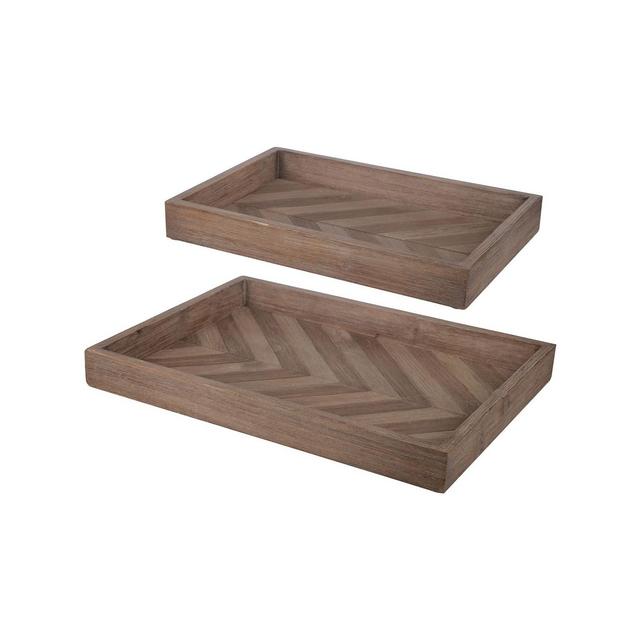 Chevron Trays, Set of 2